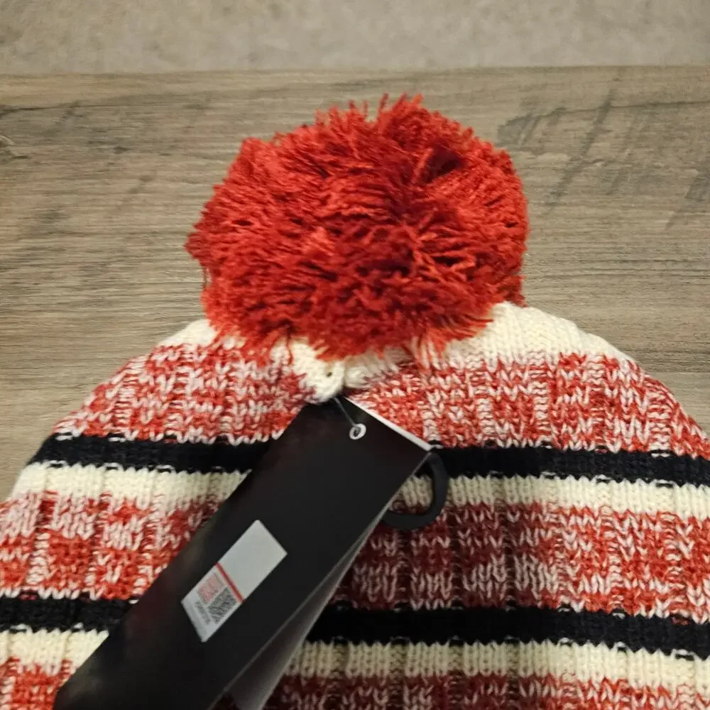 47 University of Oklahoma Sooners Beanie Hat Red OU Cuffed Ribbed Pom Pom Knit B